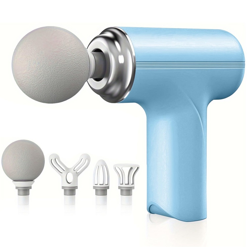 Blue Massage Gun with Attachments- Unisex